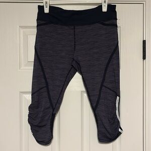 Lululemon wunder train capris, size 10, great condition, womens, navy blue